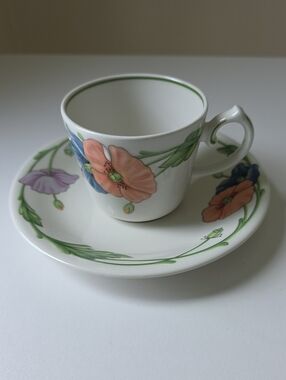 Villeroy & Boch Amapola Flat Cup and Saucer Set